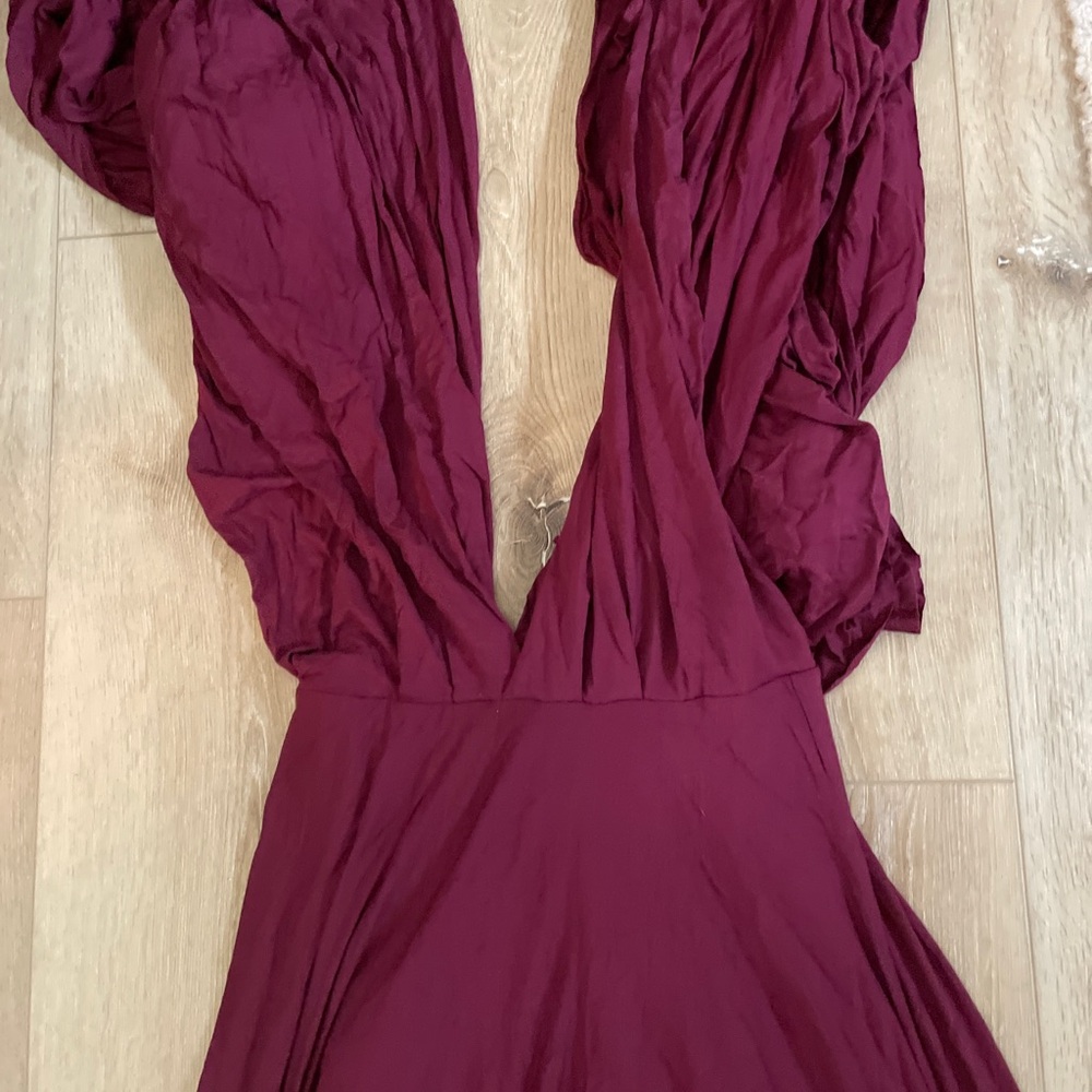 Lulu's Wine Maxi Convertible Dress